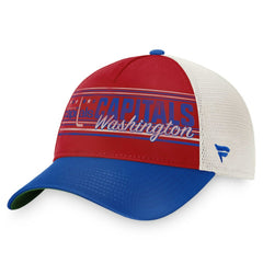 Washington Capitals Fanatics True Classic Retro Trucker Snapback Hat - Red/Royal - NHL 4625826