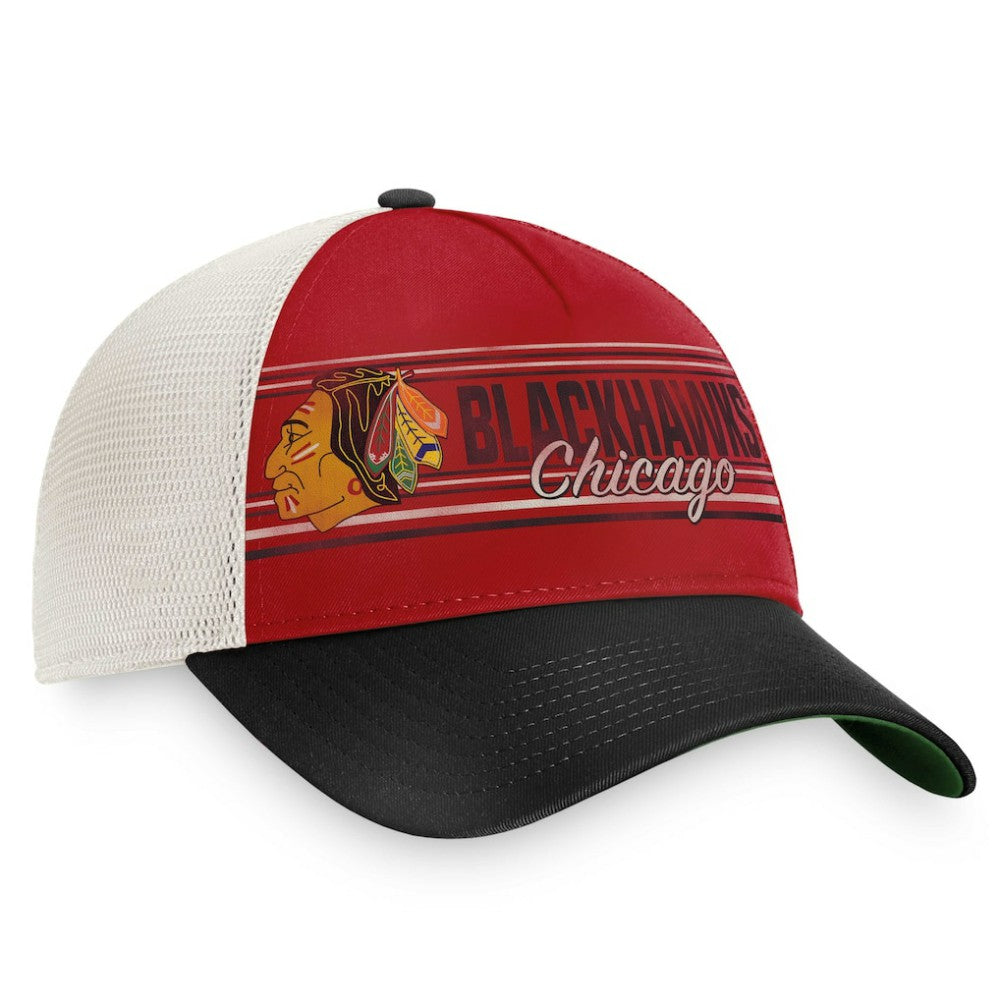 Chicago Blackhawks Fanatics True Classic Retro Trucker Snapback Hat - Red/Black - NHL 4625829