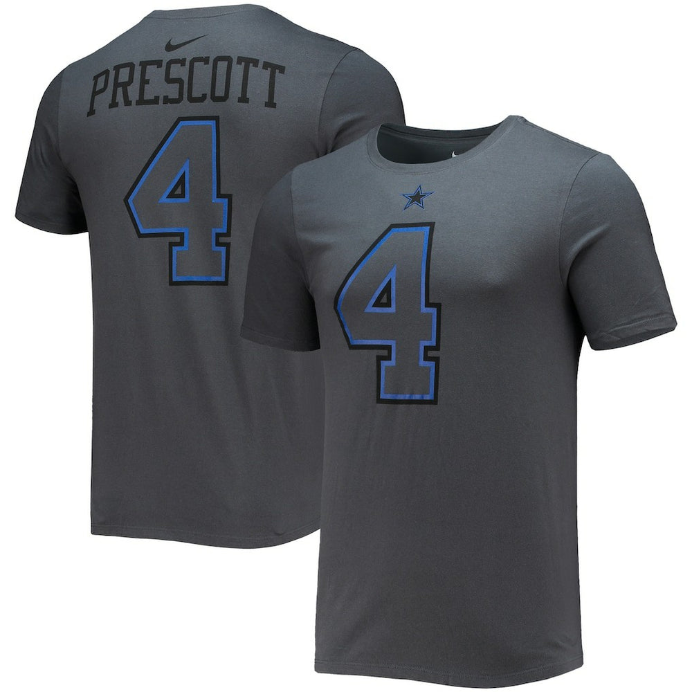 Nike Dak Prescott Dallas Cowboys Player Name & Number T-Shirt Charcoal