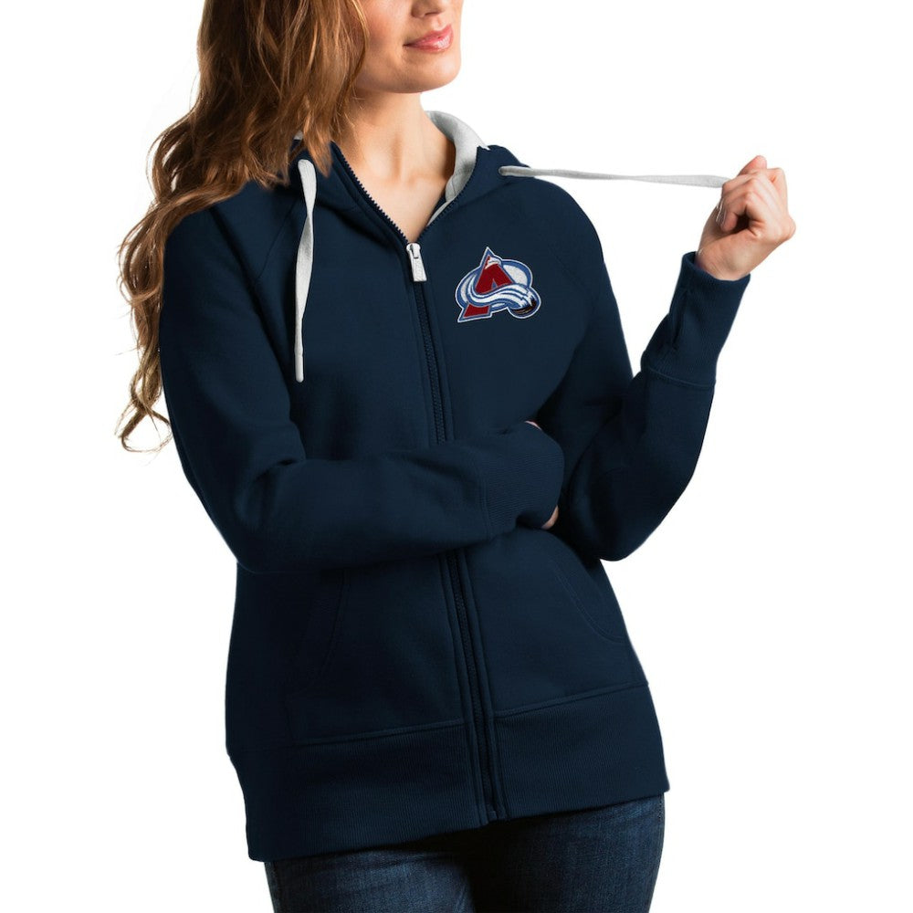 Colorado Avalanche Antigua Women's Team Victory Full-Zip Hoodie - Navy - NHL 4627421