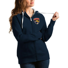 Florida Panthers Antigua Women's Victory Full-Zip Hoodie - Navy - NHL 4627451