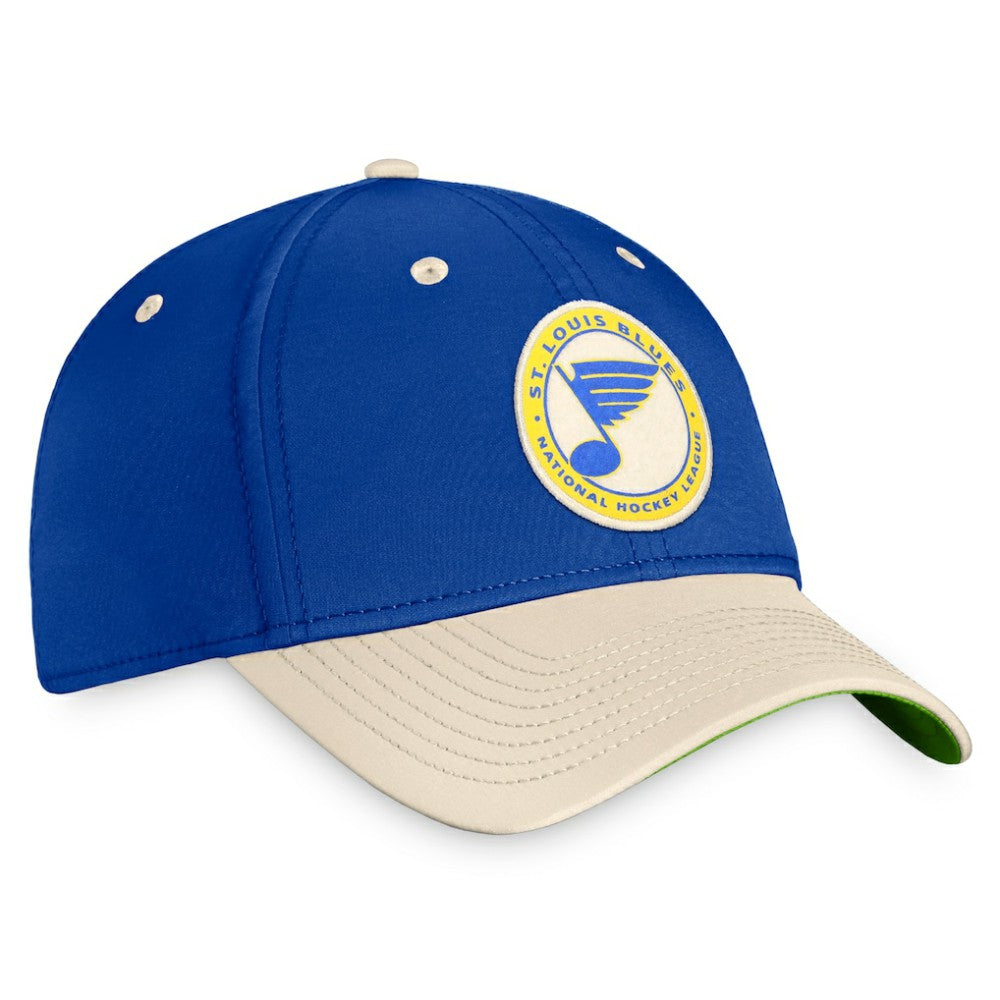 St. Louis Blues Fanatics True Classics Retro Flex Hat - Royal/Khaki - NHL 4630037