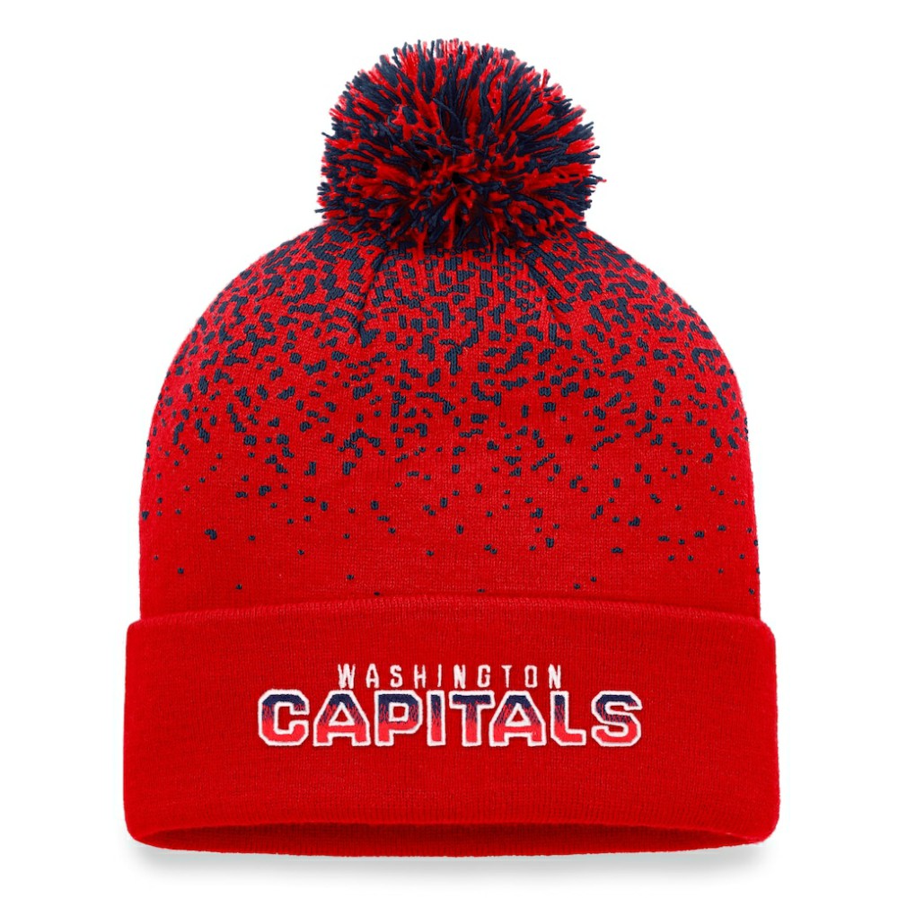 Washington Capitals Fanatics Iconic Gradient Cuffed Knit Hat with Pom - Red - NHL 4630239