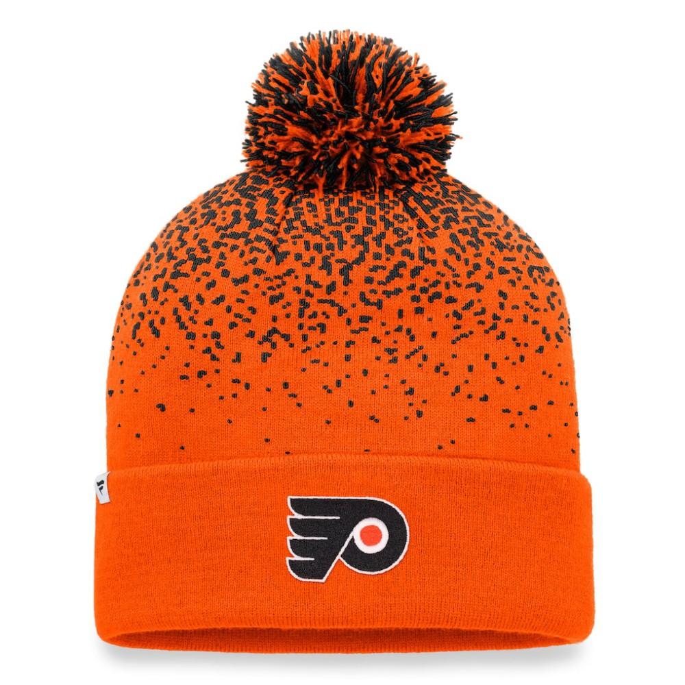 Philadelphia Flyers Fanatics Iconic Gradient Cuffed Knit Hat with Pom - Orange - NHL 4630247