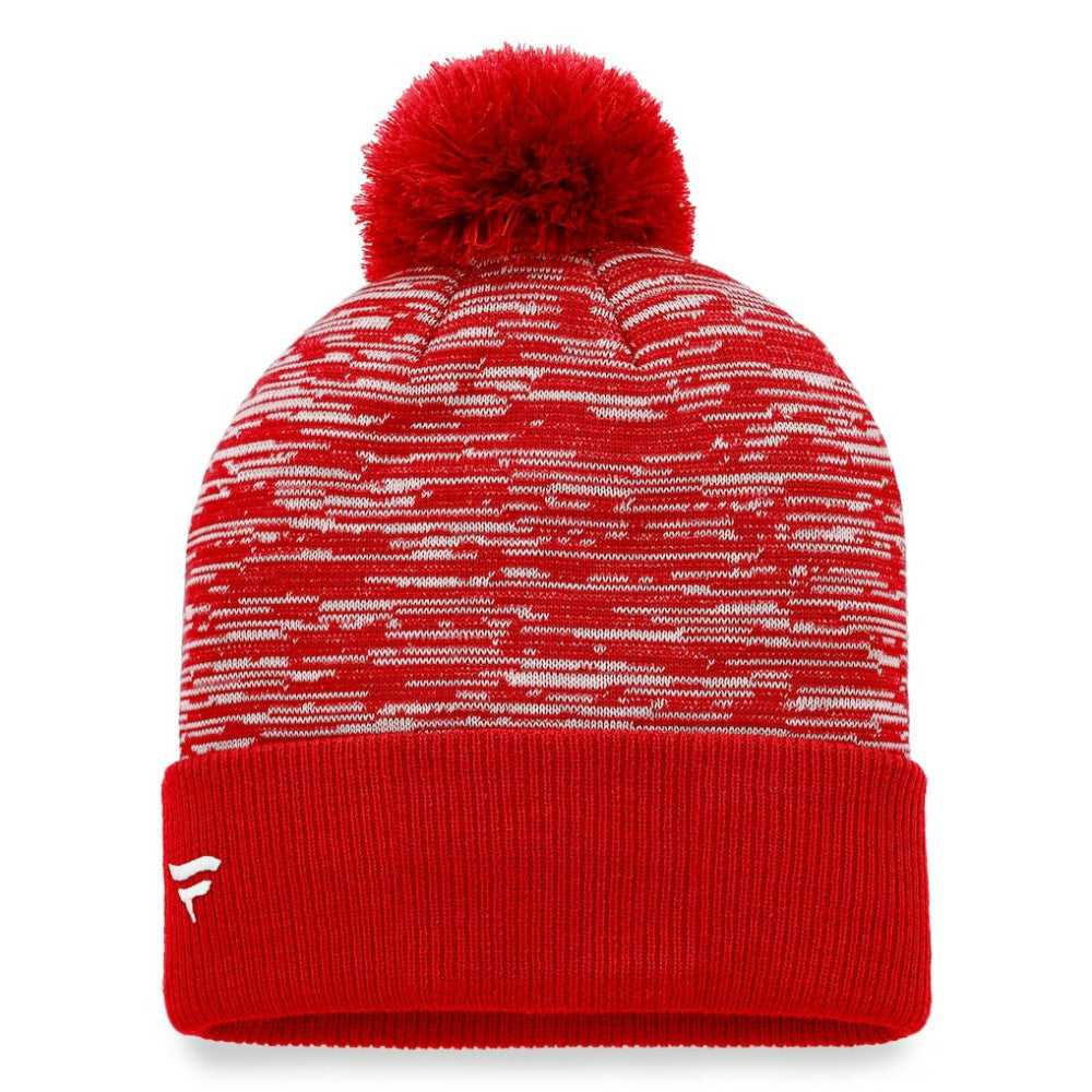 Chicago Blackhawks Fanatics Defender Cuffed Knit Hat with Pom - Red - NHL 4630298