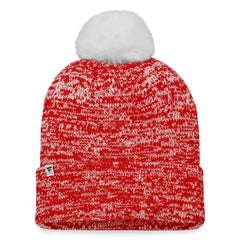 Chicago Blackhawks Fanatics Women's Glimmer Cuffed Knit Hat with Pom - Red - NHL 4630463