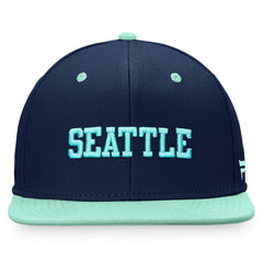 Seattle Kraken Fanatics Heritage City Two-Tone Snapback Hat - Deep Sea Blue/Light Blue - NHL 4631511