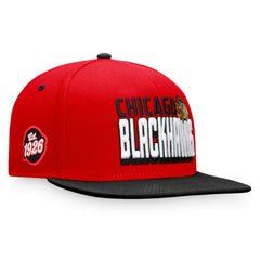 Chicago Blackhawks Fanatics Heritage Retro Two-Tone Snapback Hat - Red/Black - NHL 4631519