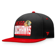 Chicago Blackhawks Fanatics Heritage Retro Two-Tone Snapback Hat - Black/Red - NHL 4631526