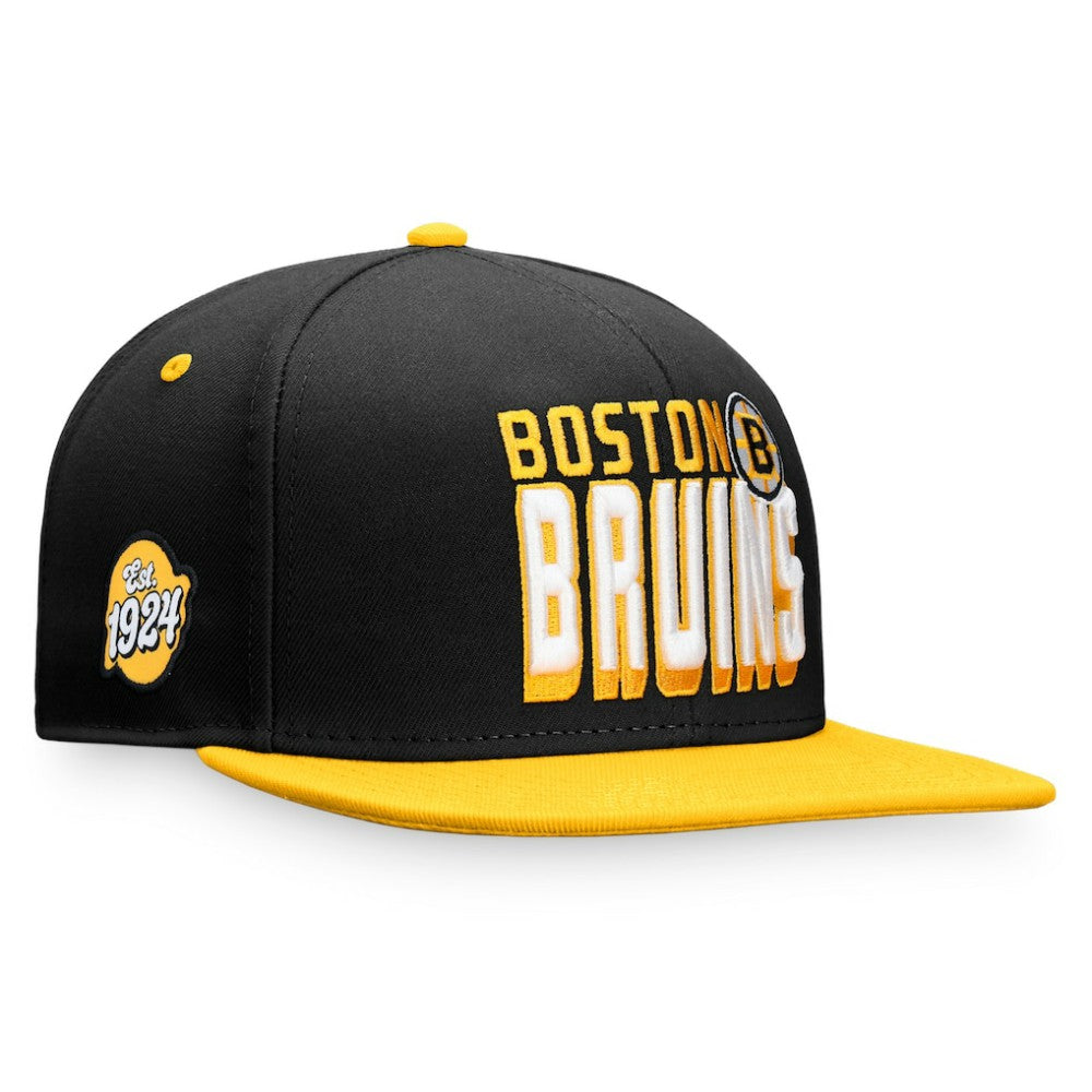 Boston Bruins Fanatics Heritage Retro Two-Tone Snapback Hat - Black/Gold - NHL 4631531