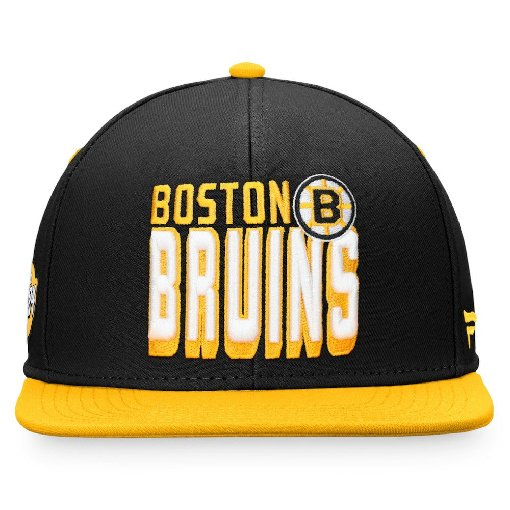 Boston Bruins Fanatics Heritage Retro Two-Tone Snapback Hat - Black/Gold - NHL 4631531