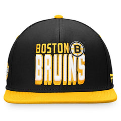 Boston Bruins Fanatics Heritage Retro Two-Tone Snapback Hat - Black/Gold - NHL 4631531