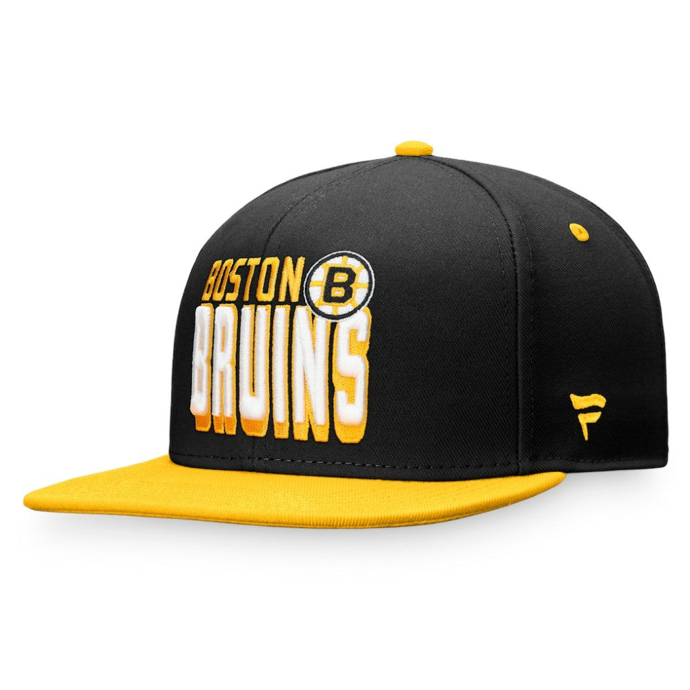 Boston Bruins Fanatics Heritage Retro Two-Tone Snapback Hat - Black/Gold - NHL 4631531