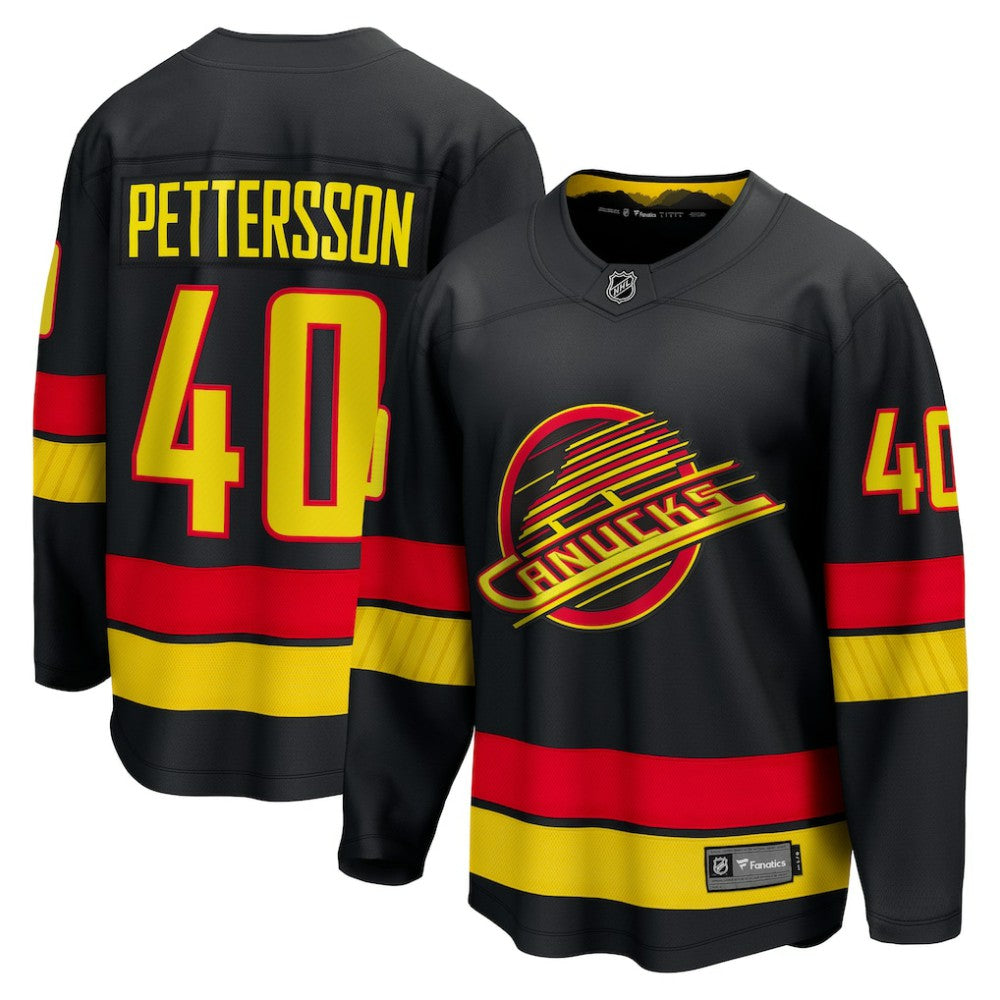 Elias Pettersson Vancouver Canucks Fanatics Breakaway Jersey - Black - NHL 4635492