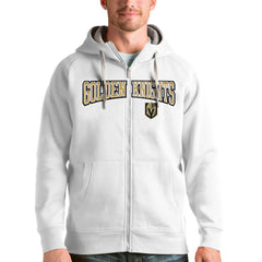 Vegas Golden Knights Antigua Wordmark Victory Full-Zip Hoodie - White - NHL 4636991
