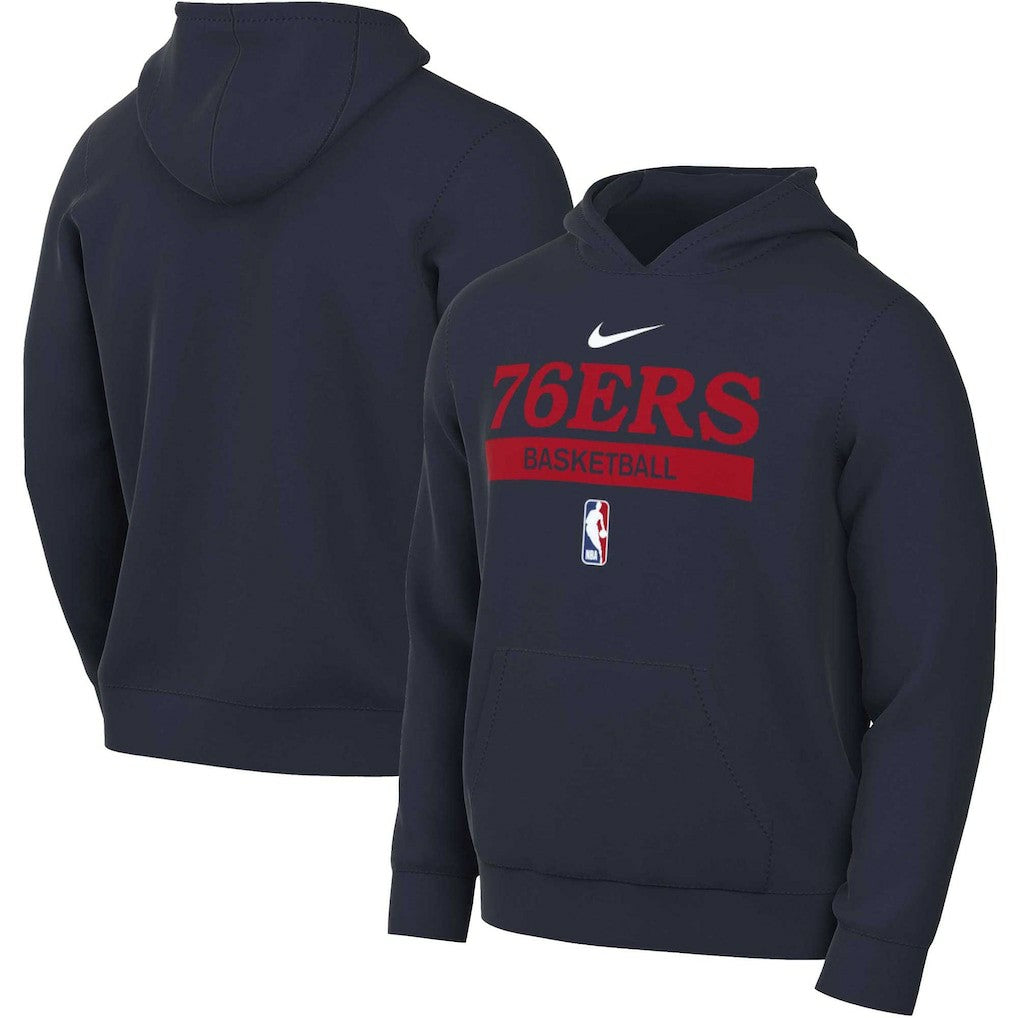 Philadelphia 76ers 2022/23 Spotlight On-Court Practice Performance Pullover Hoodie Navy | Nike Lifestyle