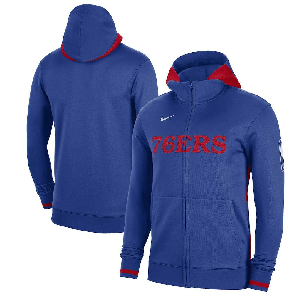 Philadelphia 76ers Authentic Showtime Performance Full-Zip Hoodie Royal | Nike Near Me