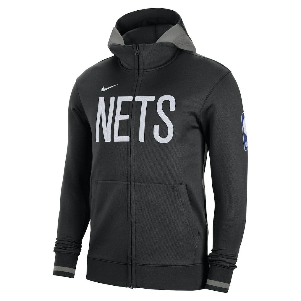 Brooklyn Nets Authentic Showtime Performance Full-Zip Hoodie Black | Nike