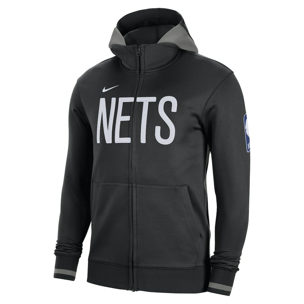 Brooklyn Nets Authentic Showtime Performance Full-Zip Hoodie Black | Nike