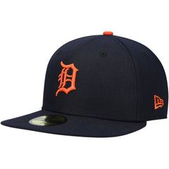 Detroit Tigers New Era Authentic Collection On-Field Road 59FIFTY Fitted Hat - Navy - New Era on Sale