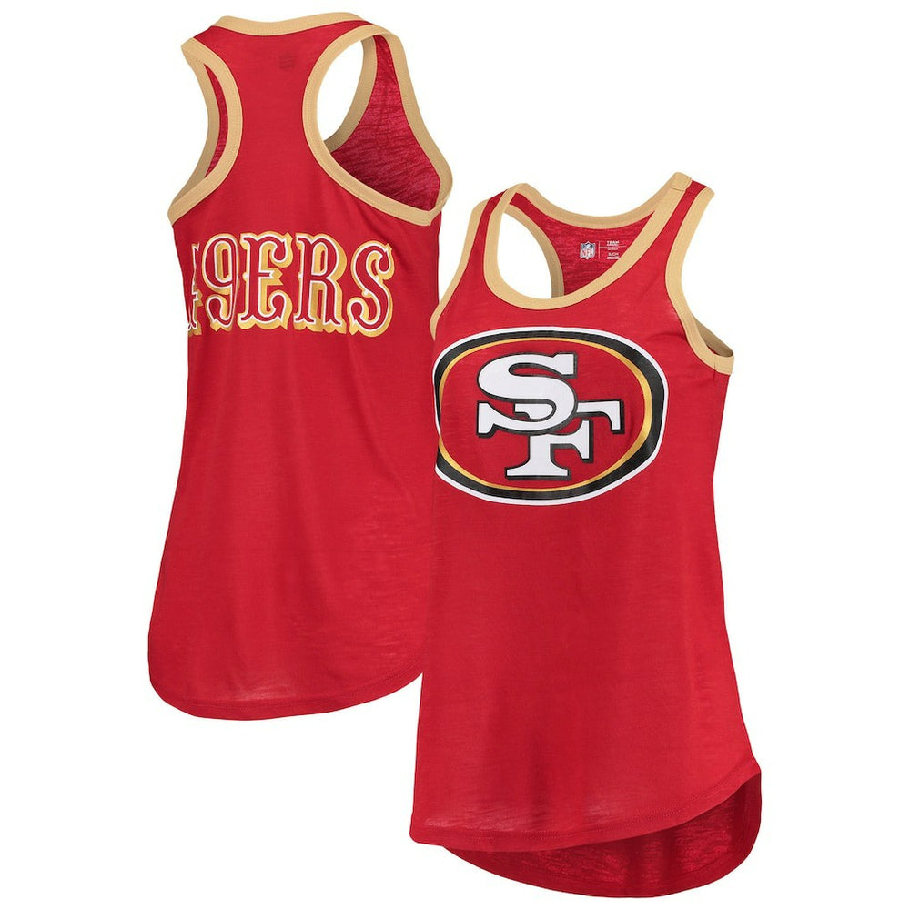 San Francisco 49ers G-III 4Her by Carl Banks Women's Tater Burnout Tank Top Scarlet
