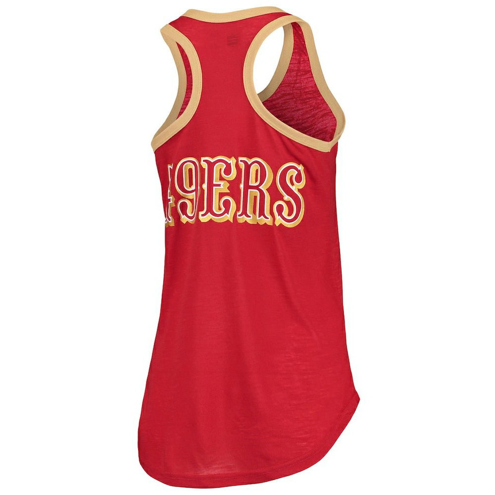 San Francisco 49ers G-III 4Her by Carl Banks Women's Tater Burnout Tank Top Scarlet