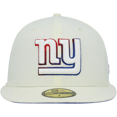 New York Giants New Era Chrome Color Dim 59FIFTY Fitted Hat Cream
