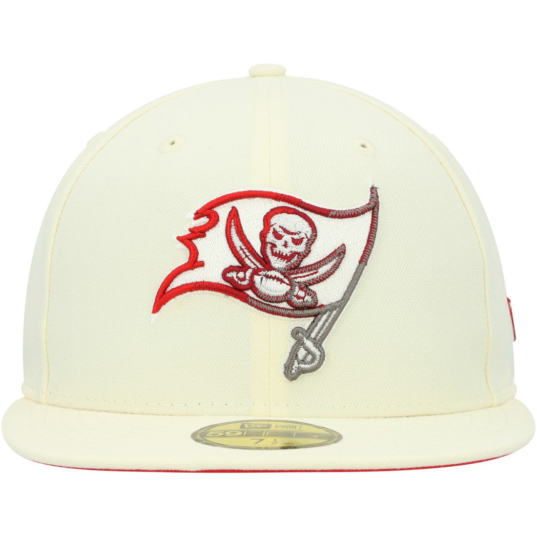 Tampa Bay Buccaneers New Era Chrome Color Dim 59FIFTY Fitted Hat Cream