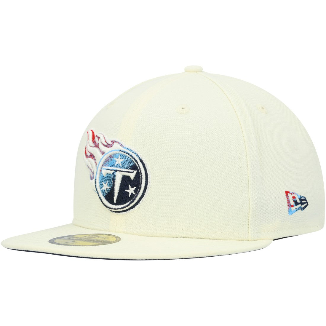 Tennessee Titans New Era Chrome Color Dim 59FIFTY Fitted Hat Cream