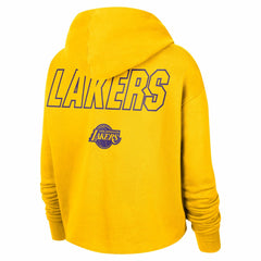 Los Angeles Lakers Women's Courtside Cropped Pullover Hoodie Gold | Nike US