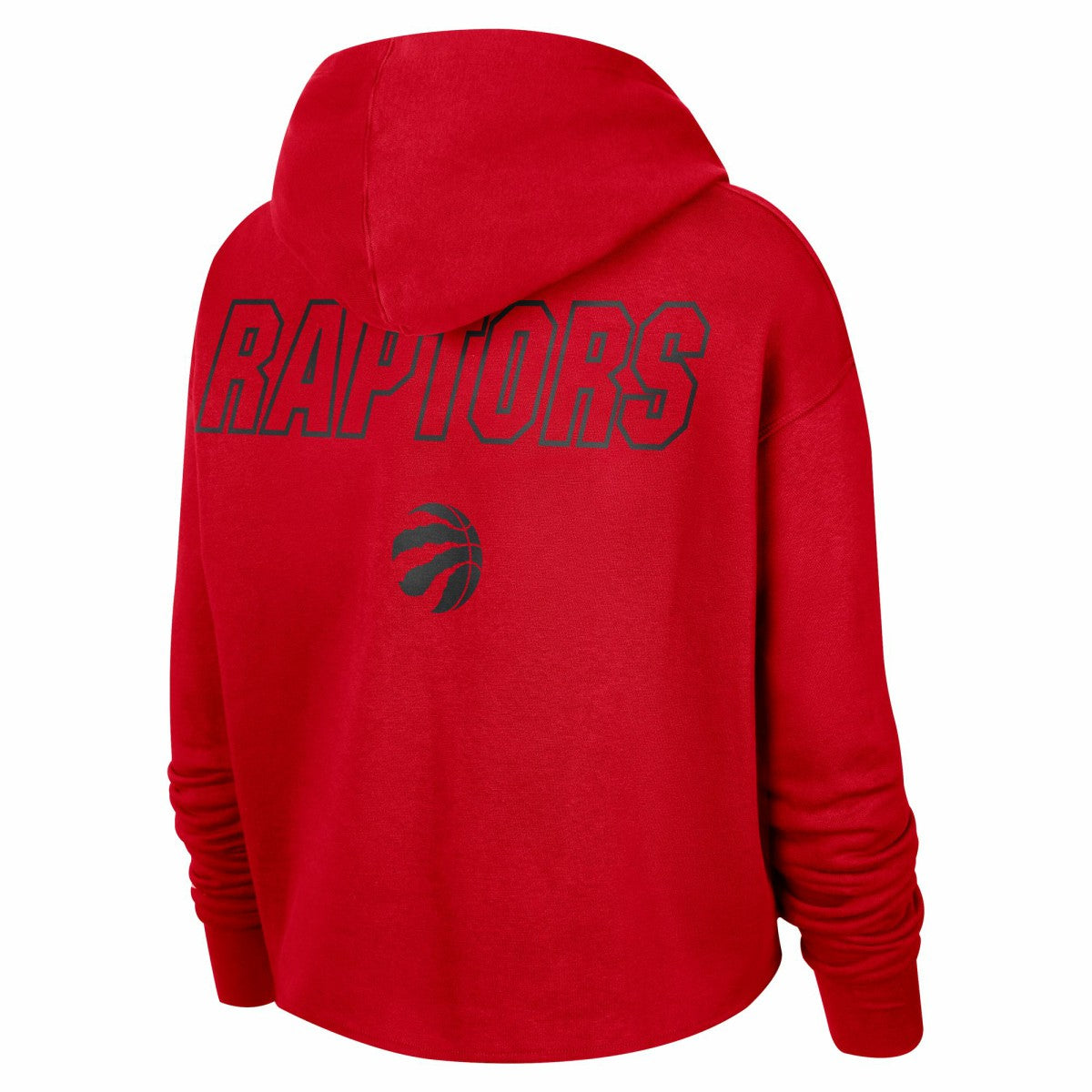 Toronto Raptors Women's Courtside Cropped Pullover Hoodie Red | Nike Near Me