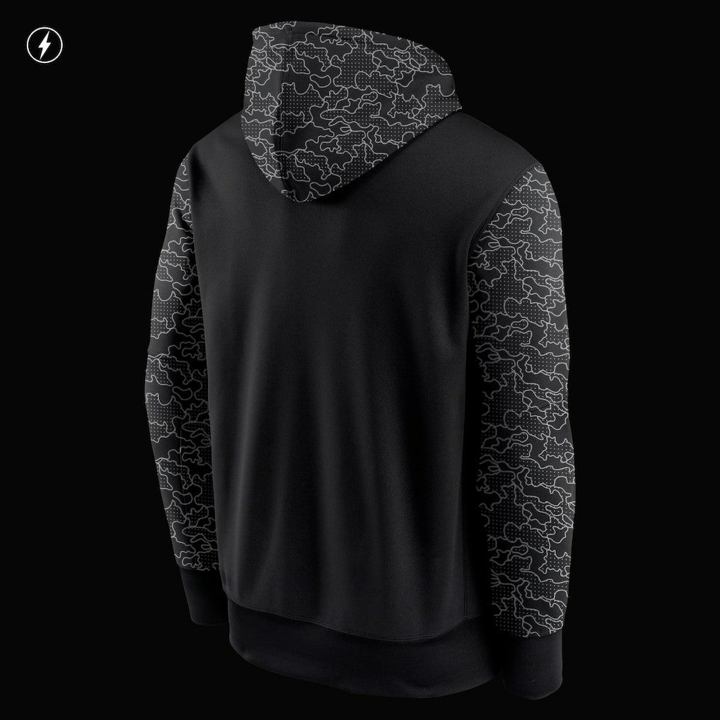 Nike New Orleans Saints RFLCTV Chevron Pullover Hoodie Black