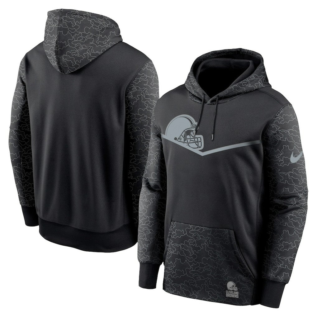 Nike Cleveland Browns RFLCTV Chevron Pullover Hoodie Black