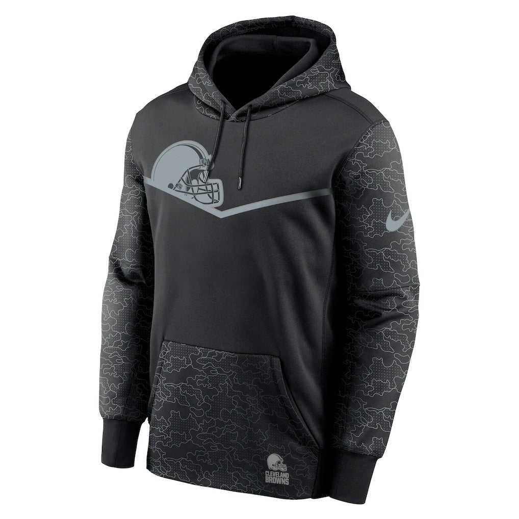 Nike Cleveland Browns RFLCTV Chevron Pullover Hoodie Black
