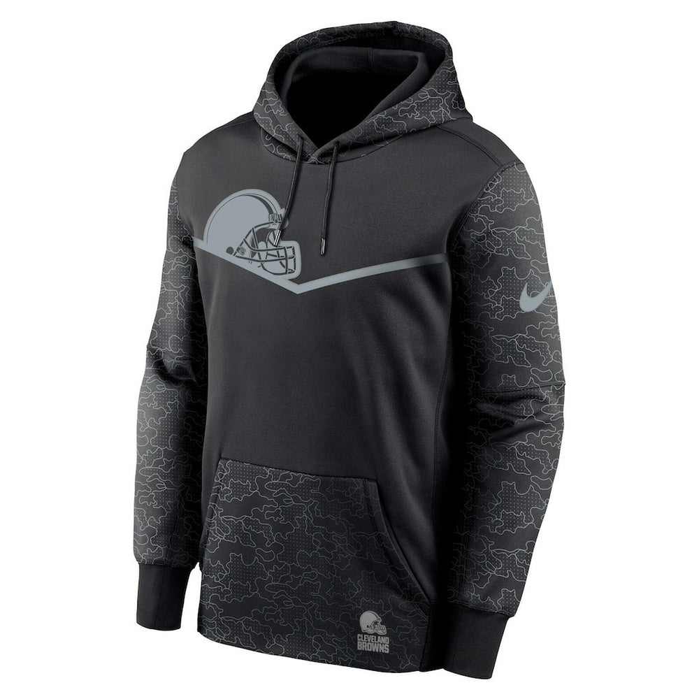 Nike Cleveland Browns RFLCTV Chevron Pullover Hoodie Black