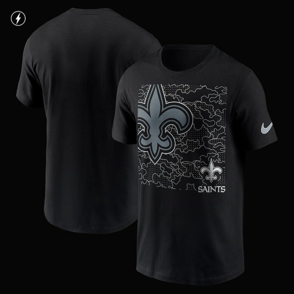 Nike New Orleans Saints RFLCTV T-Shirt Black
