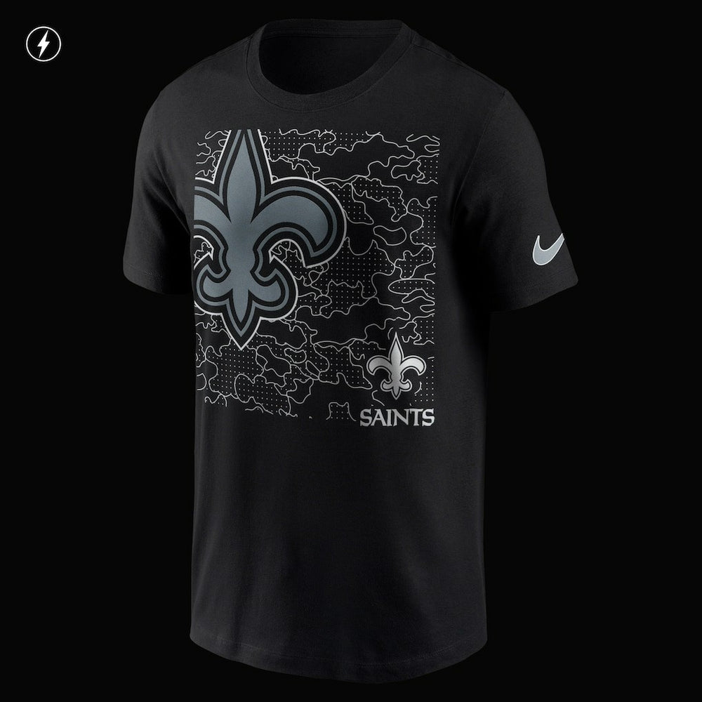 Nike New Orleans Saints RFLCTV T-Shirt Black