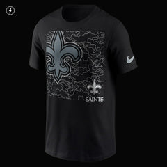 Nike New Orleans Saints RFLCTV T-Shirt Black