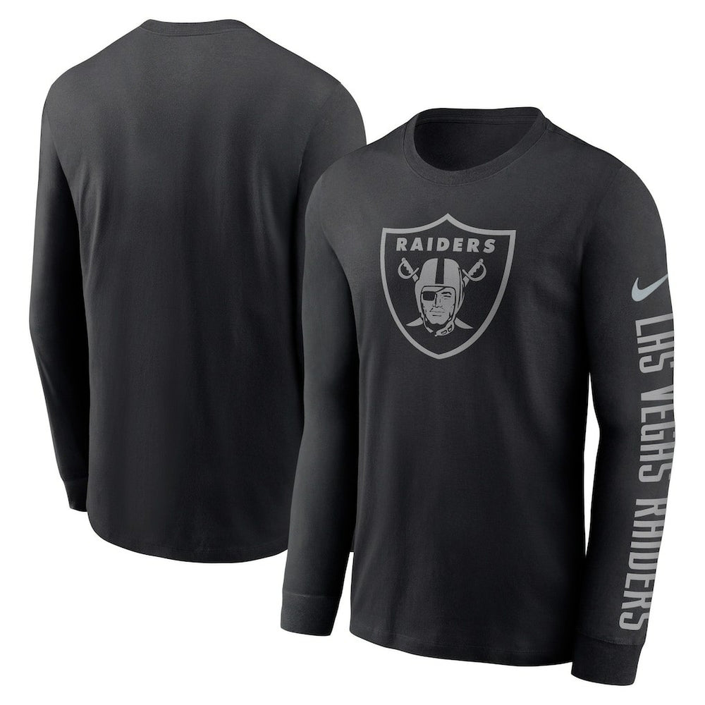 Nike Las Vegas Raiders RFLCTV Name and Logo T-Shirt Black