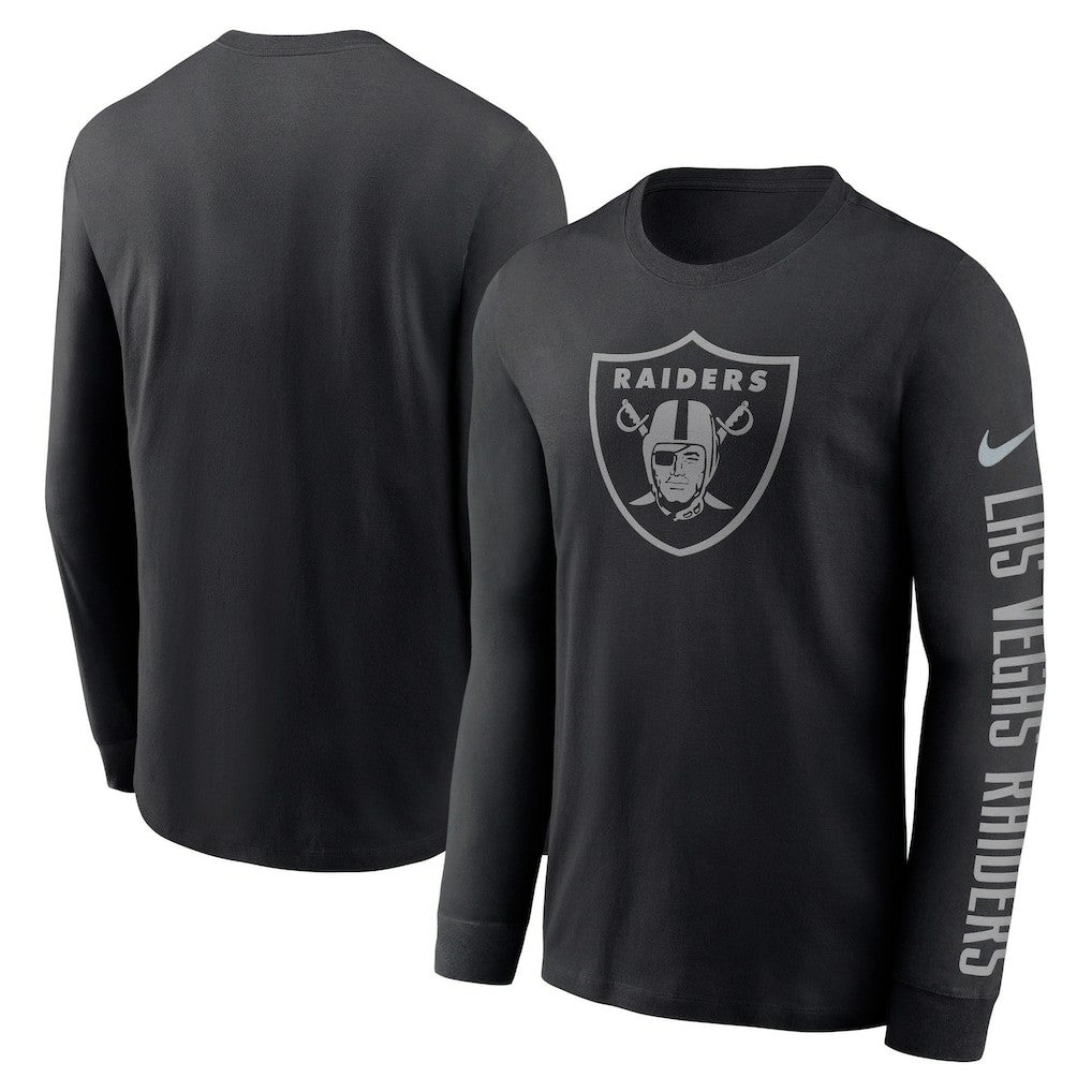 Nike Las Vegas Raiders RFLCTV Name and Logo T-Shirt Black