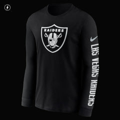 Nike Las Vegas Raiders RFLCTV Name and Logo T-Shirt Black