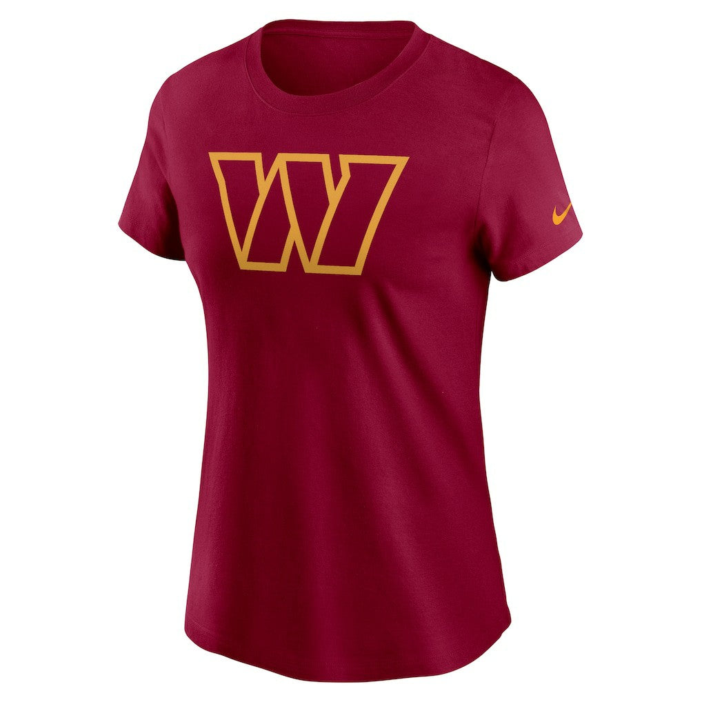 Nike Washington Commanders Women's Logo Cotton Essential T-Shirt Burgundy