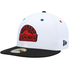Colorado Rockies New Era 25th Anniversary Primary Eye 59FIFTY Fitted Hat - White/Black - New Era Online