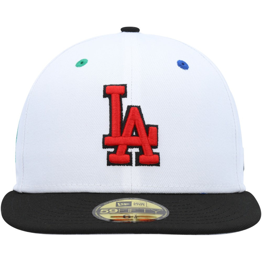 Los Angeles Dodgers New Era 60th Anniversary Primary Eye 59FIFTY Fitted Hat - White/Black - New Era Discount