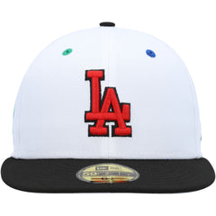 Los Angeles Dodgers New Era 60th Anniversary Primary Eye 59FIFTY Fitted Hat - White/Black - New Era Discount