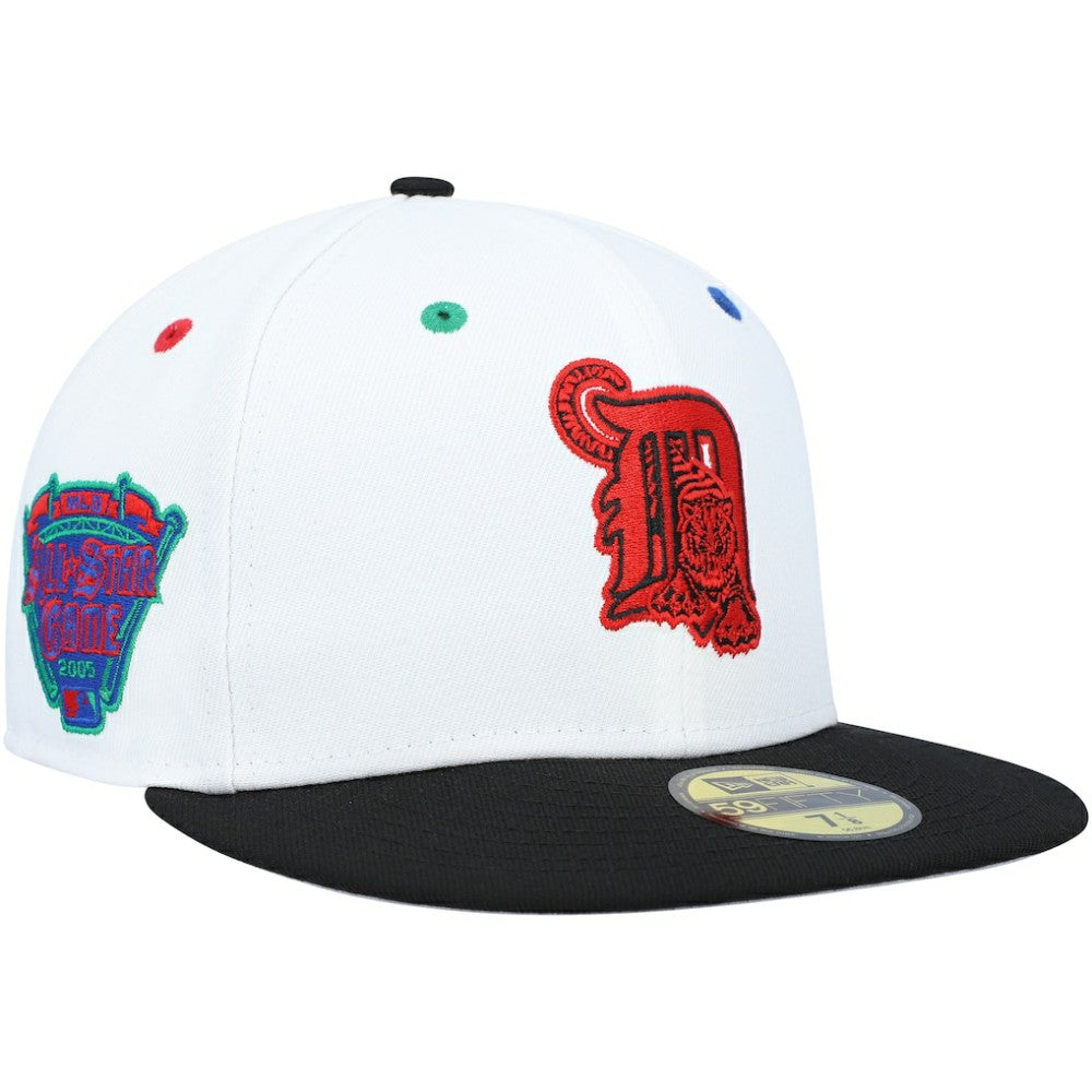 Detroit Tigers New Era 2005 MLB All-Star Game Primary Eye 59FIFTY Fitted Hat - White/Black - New Era Discount