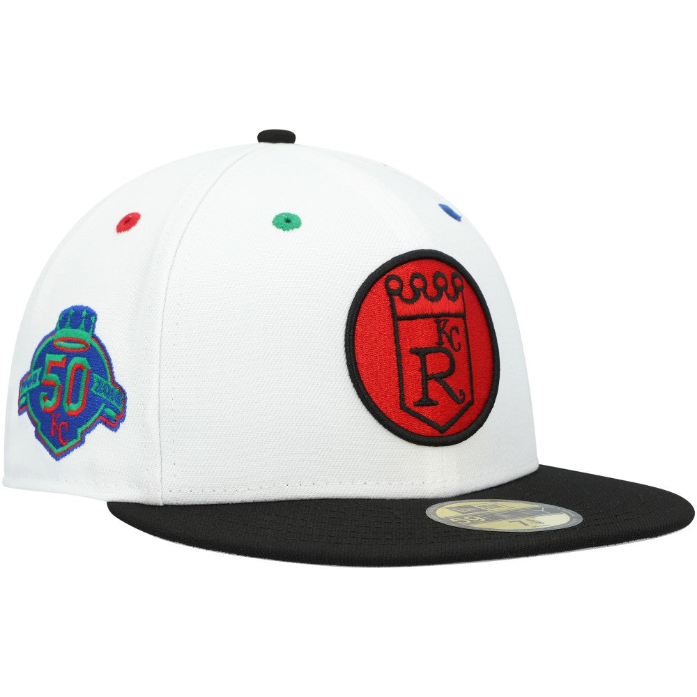 Kansas City Royals New Era  Primary Eye 59FIFTY Fitted Hat - White/Black - New Era on Sale