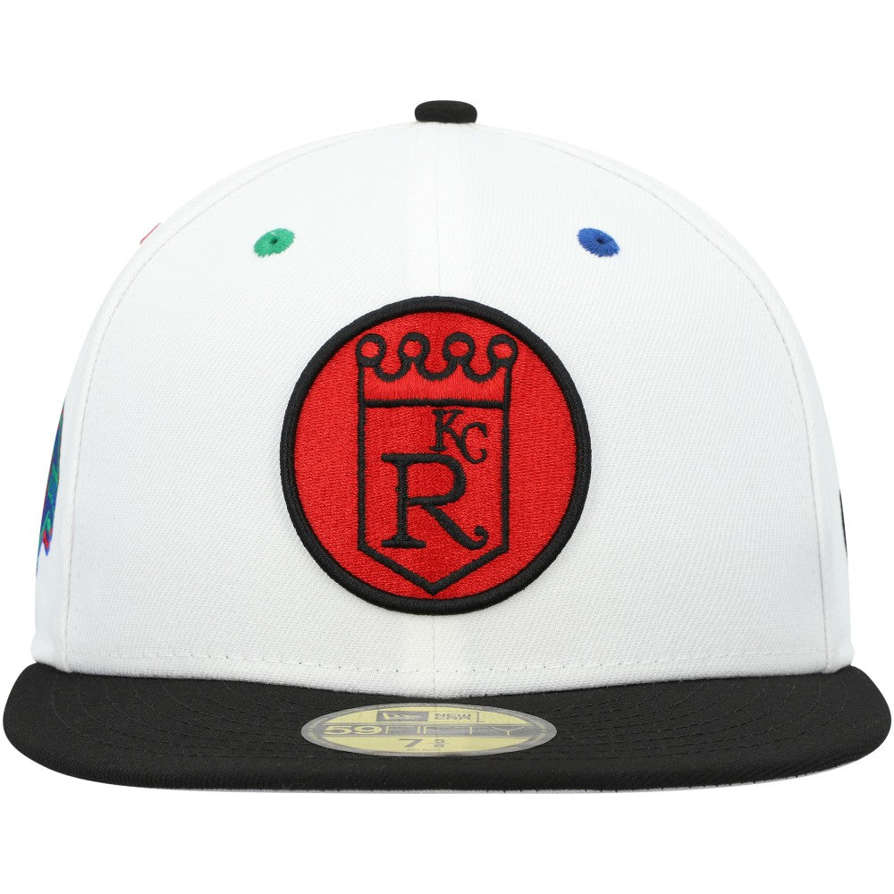 Kansas City Royals New Era  Primary Eye 59FIFTY Fitted Hat - White/Black - New Era on Sale