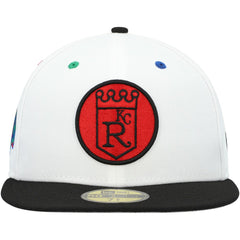 Kansas City Royals New Era  Primary Eye 59FIFTY Fitted Hat - White/Black - New Era on Sale