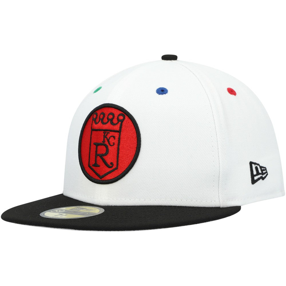 Kansas City Royals New Era  Primary Eye 59FIFTY Fitted Hat - White/Black - New Era on Sale